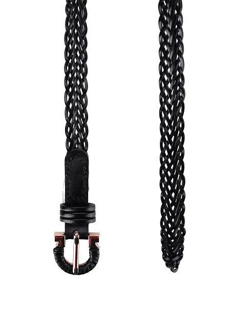 Ремінь шкіряний чорний - фото 2 - Miraton