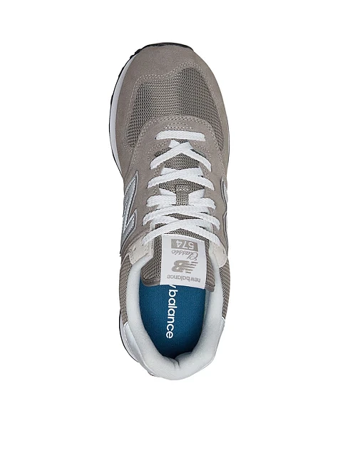 Мужские кроссовки New Balance 574 замшевые серые - фото 4 - Miraton