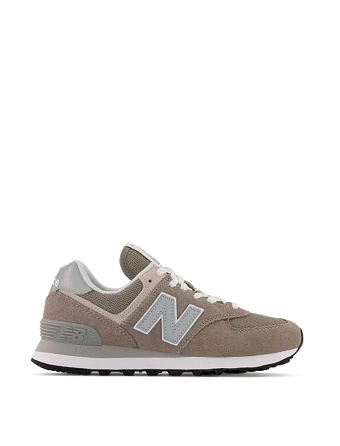 Женские кроссовки New Balance 574 замшевые серые - фото 1 - Miraton