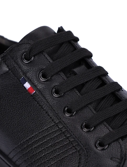 Мужские кеды кожаные черные - фото 5 - Miraton