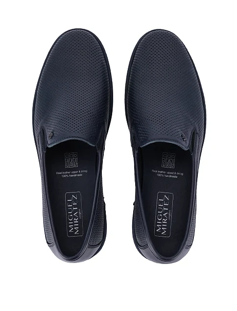 Чоловічі сліпони шкіряні сині - фото 4 - Miraton