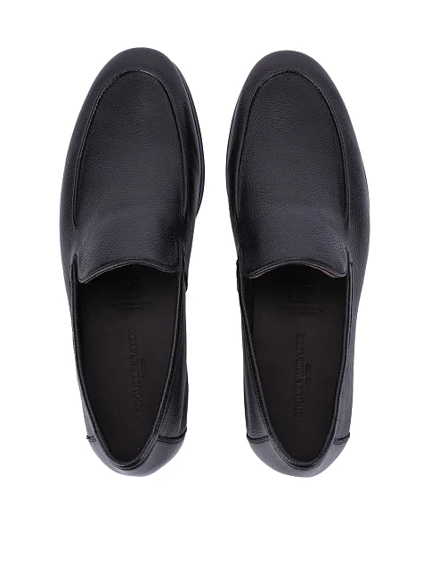 Мужские туфли кожаные черные - фото 4 - Miraton