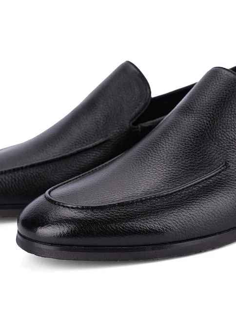 Мужские туфли кожаные черные - фото 5 - Miraton