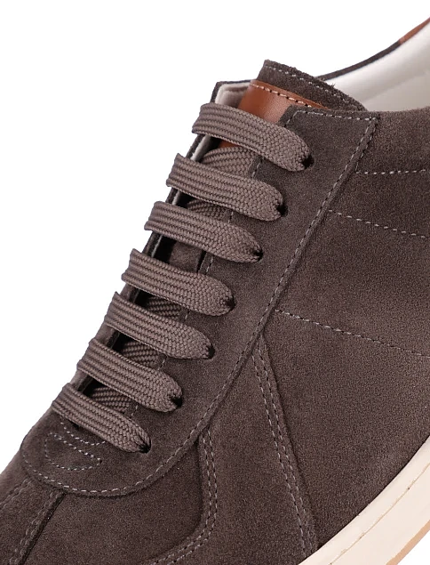 Мужские кеды замшевые серые - фото 5 - Miraton