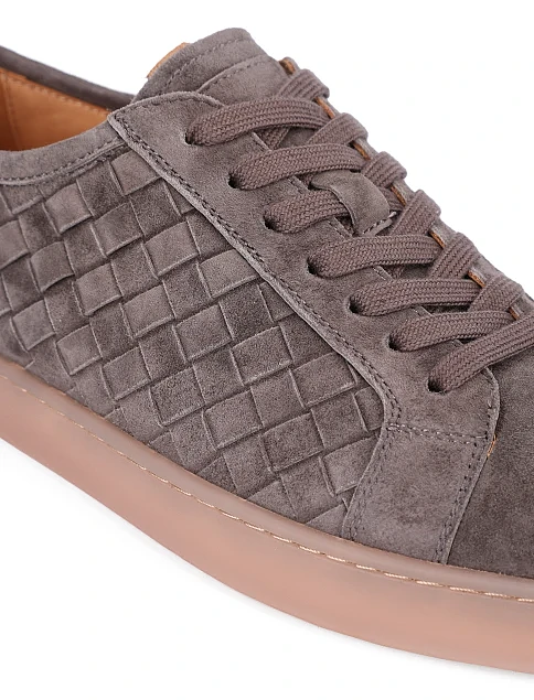 Мужские кеды замшевые серые - фото 5 - Miraton