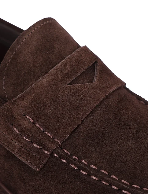 Чоловічі туфлі замшеві коричневі - фото 4 - Miraton