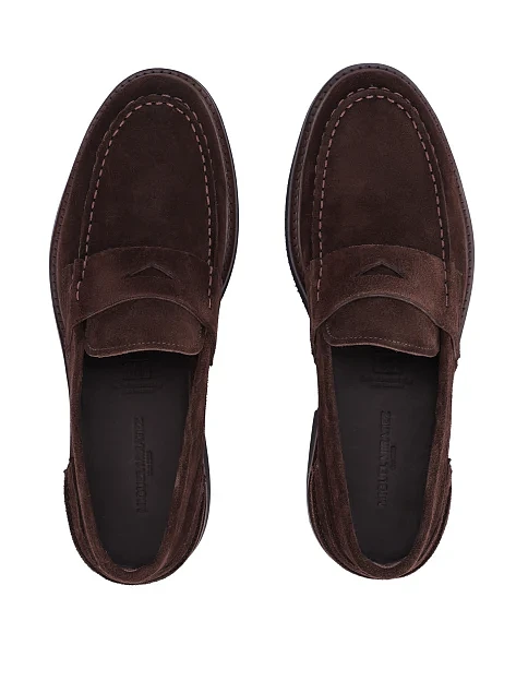 Чоловічі туфлі замшеві коричневі - фото 5 - Miraton