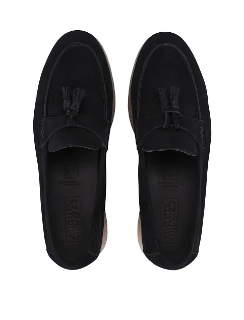 Чоловічі туфлі замшеві чорні - фото 4 - Miraton