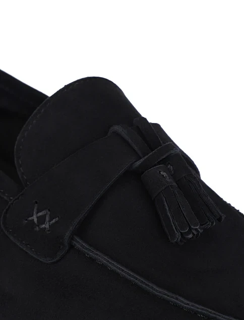 Чоловічі туфлі замшеві чорні - фото 5 - Miraton