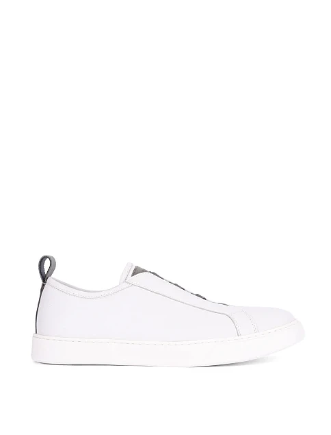 Мужские кеды кожаные белые - фото 1 - Miraton