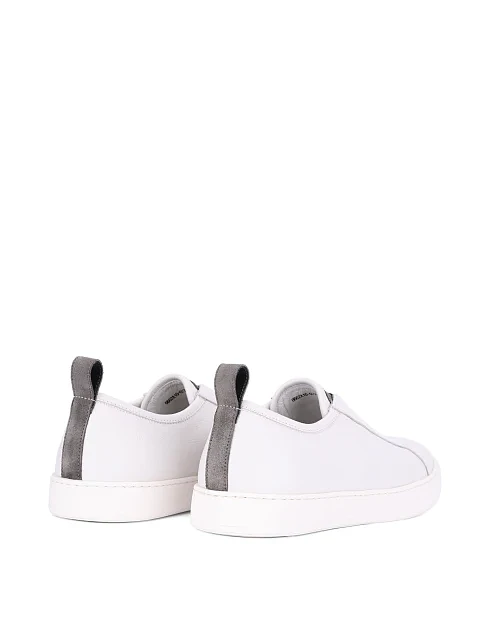 Мужские кеды кожаные белые - фото 3 - Miraton