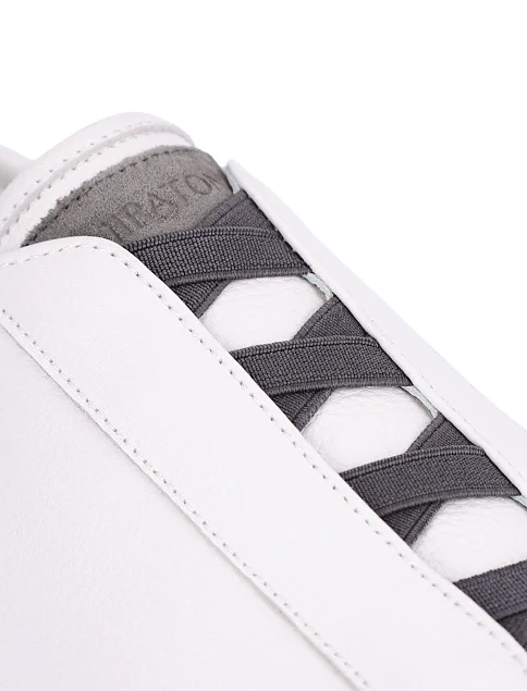 Мужские кеды кожаные белые - фото 5 - Miraton