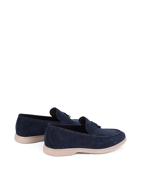 Чоловічі туфлі замшеві сині - фото 3 - Miraton