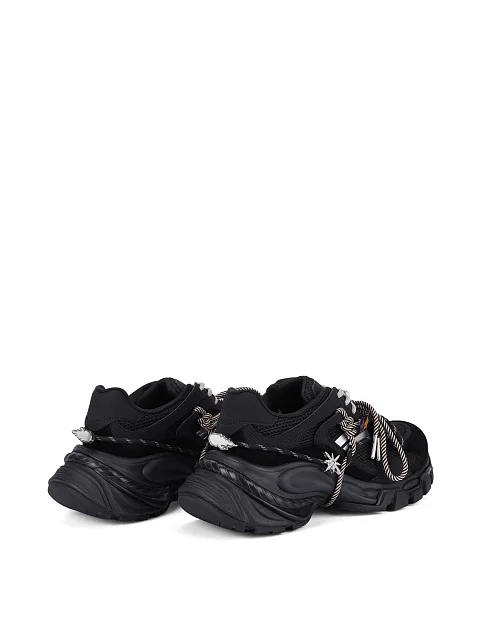 Жіночі кросівки зі штучної шкіри чорні - фото 4 - Miraton