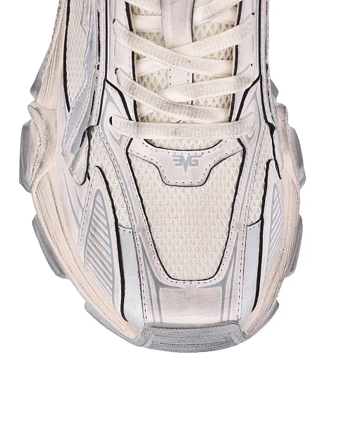 Женские кроссовки из искусственной кожи белые - фото 6 - Miraton