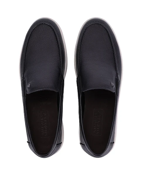 Мужские туфли кожаные черные - фото 4 - Miraton