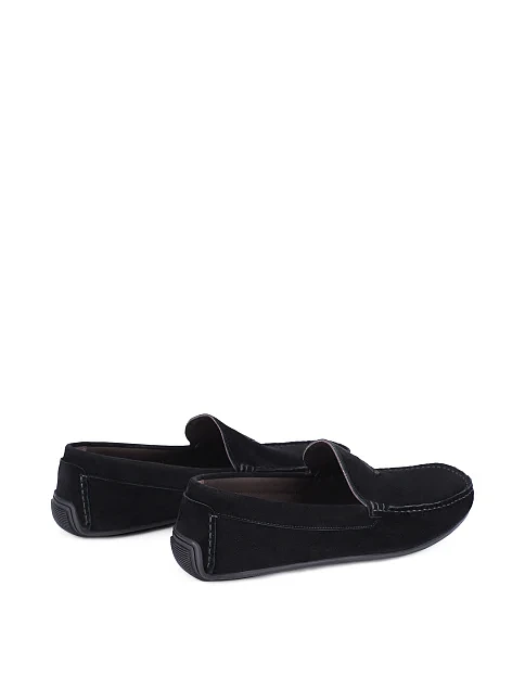 Чоловічі мокасини замшеві чорні - фото 3 - Miraton