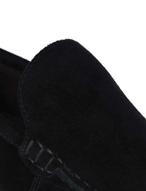 Чоловічі туфлі замшеві чорні - фото 5 - Miraton