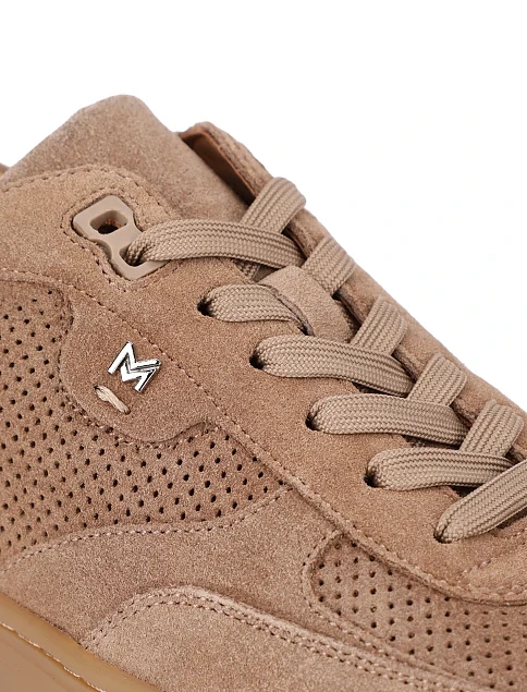 Мужские кеды замшевые бежевые - фото 5 - Miraton