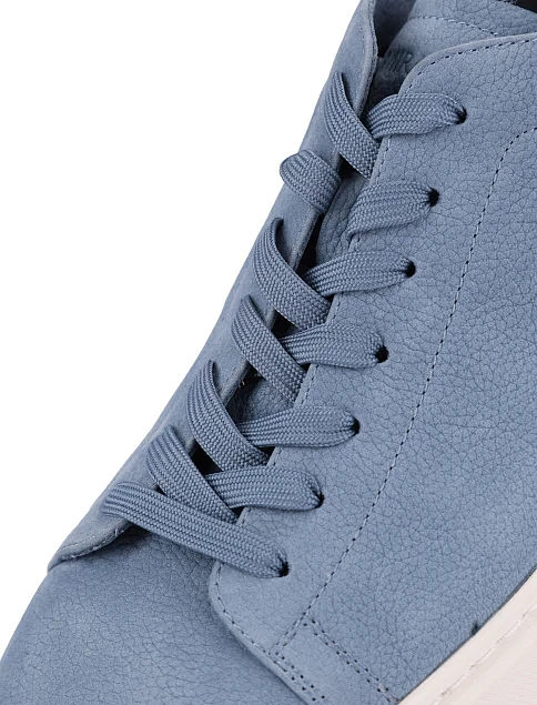 Мужские кеды из нубука голубые - фото 6 - Miraton