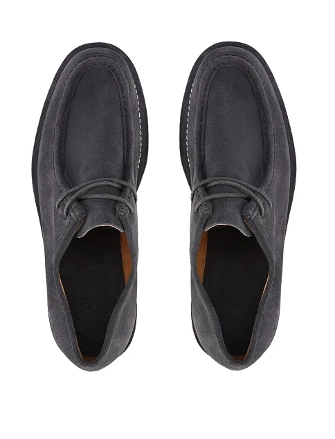 Чоловічі туфлі замшеві сірі - фото 4 - Miraton