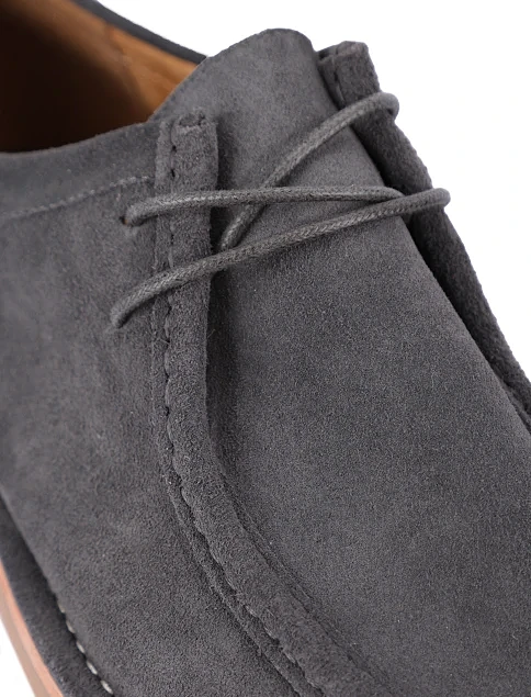 Чоловічі туфлі замшеві сірі - фото 6 - Miraton