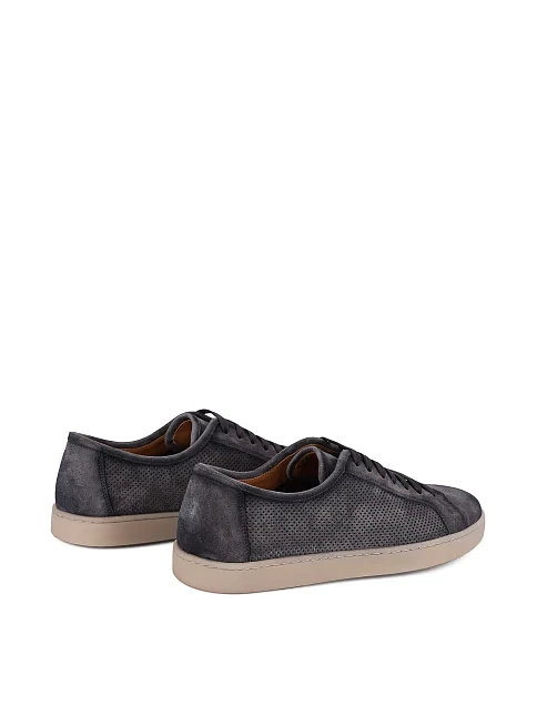 Мужские кеды замшевые серые - фото 3 - Miraton