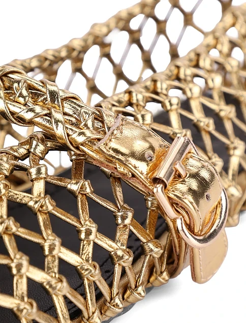 Женские балетки из искусственной кожи золотого цвета - фото 5 - Miraton