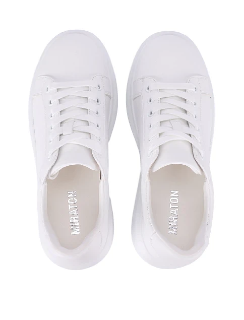 Жіночі кеди шкіряні білі - фото 2 - Miraton