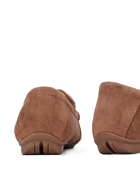 Женские мокасины велюровые бежевые - фото 5 - Miraton