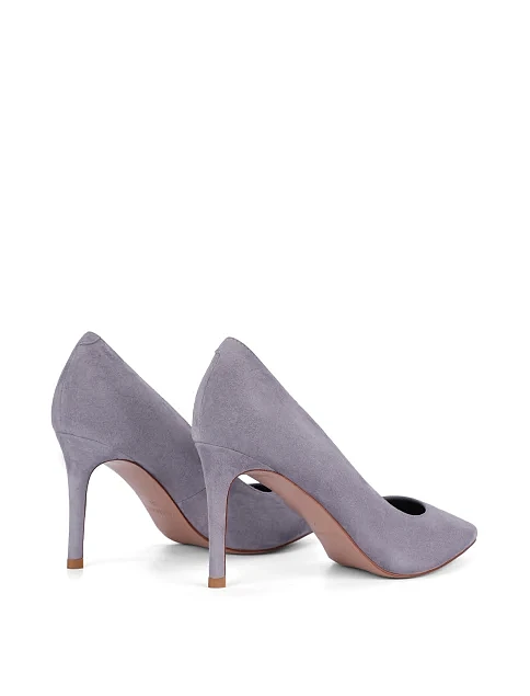 Женские туфли велюровые серебряного цвета - фото 4 - Miraton