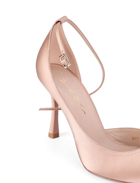 Женские туфли сатиновые рисового цвета - фото 5 - Miraton