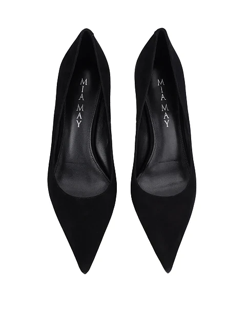 Женские туфли велюровые черные - фото 2 - Miraton