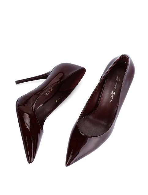 Жіночі туфлі лакові бордові - фото 5 - Miraton