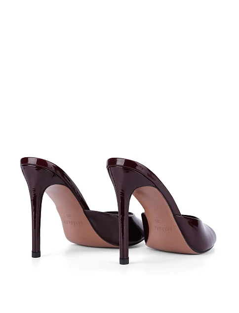 Жіночі лакові сабо бордові - фото 4 - Miraton