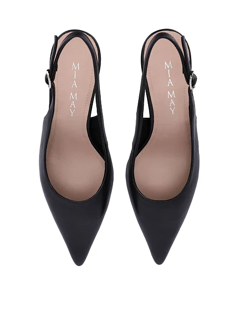 Жіночі шкіряні туфлі чорні - фото 2 - Miraton