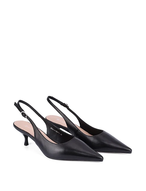 Жіночі шкіряні туфлі чорні - фото 3 - Miraton