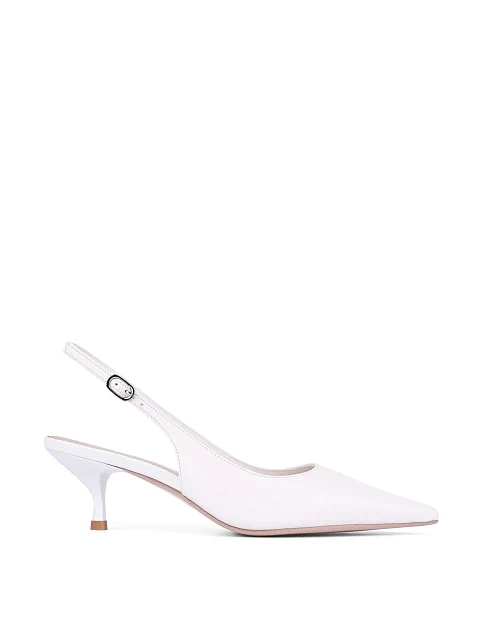 Женские туфли кожаные белые - фото 1 - Miraton