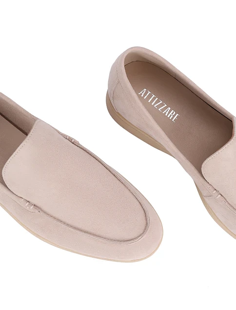 Женские слиперы велюровые бежевые - фото 5 - Miraton