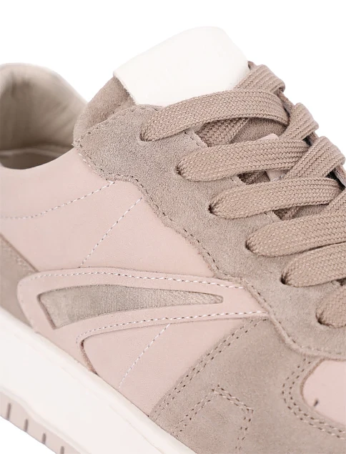 Женские кеды велюровые бежевые - фото 6 - Miraton