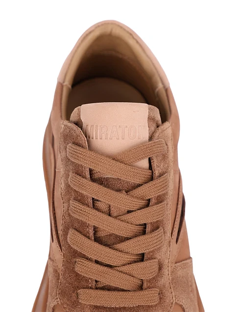 Женские кеды велюровые коричневые - фото 7 - Miraton