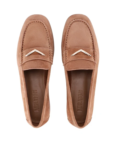 Женские слиперы велюровые бежевые - фото 2 - Miraton