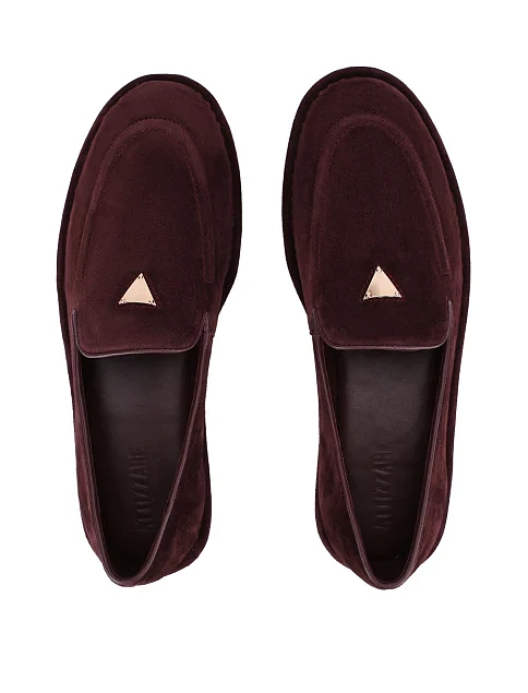 Женские слиперы велюровые бордовые - фото 2 - Miraton