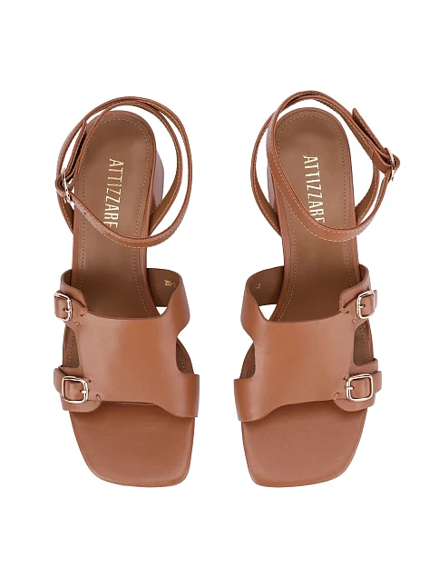 Жіночі босоніжки шкіряні бежеві - фото 2 - Miraton