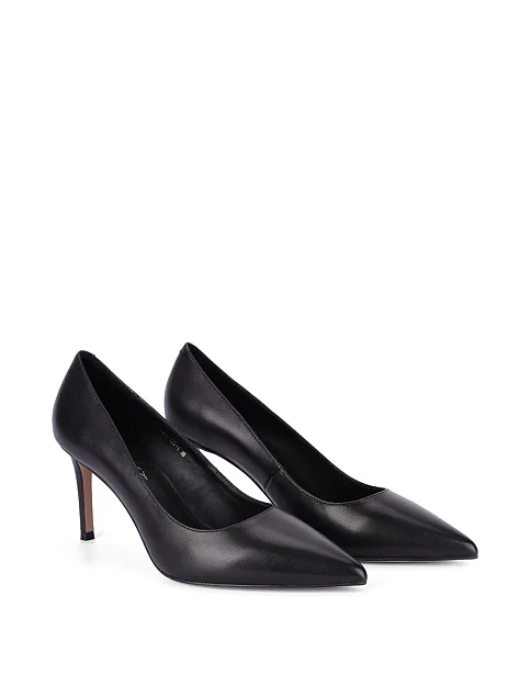 Женские туфли кожаные черные - фото 3 - Miraton