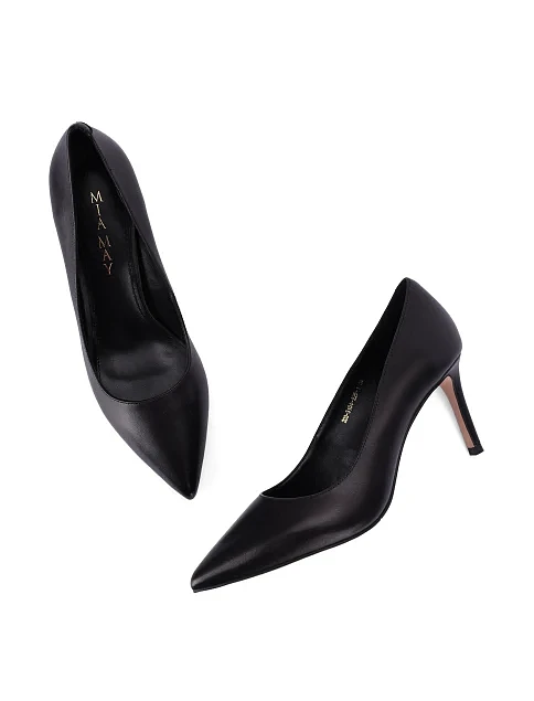 Женские туфли кожаные черные - фото 5 - Miraton