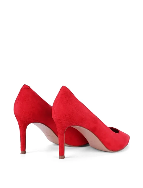 Жіночі туфлі велюрові червоні - фото 4 - Miraton