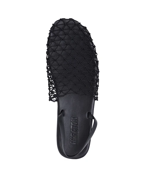 Женские слиперы тканевые черные - фото 2 - Miraton