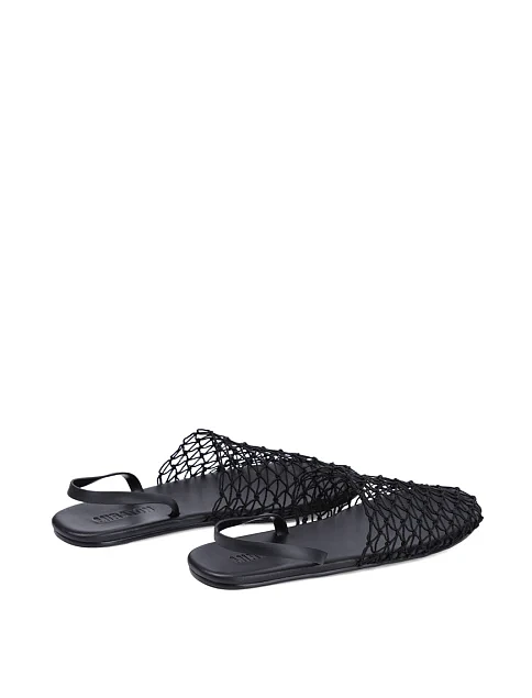 Женские слиперы тканевые черные - фото 4 - Miraton