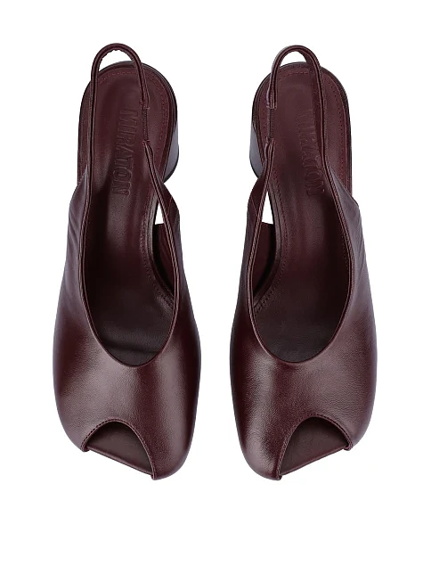 Жіночі туфлі з масляної шкіри бордові - фото 2 - Miraton